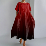 Naiste moekas &uuml;leminekumustriga &uuml;mara kaelusega l&uuml;hikeste varrukatega lahtise &auml;&auml;rega taskukleit XXL veini