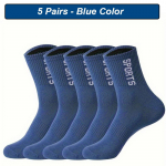 5 paari meeste sokid hingavad spordisokid meeste vabaaja sportlik kevads&uuml;gis Uus meestele Kvaliteetne pluss suurus 38-45 EUR EUR38-45