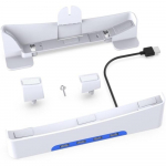 Konsoolialus Sony PS5 Slim jaoks, 4 USB2.0 pordiga, m&auml;ngukonsooli aluse hoidiku tarvikud, m&auml;ngukonsooli lauaaluse salvestusrest Package:8.3*23.1*5.4cm valge
