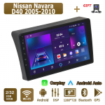 Android Carplay autoraadio Nissan Navara D40 2005-2010 jaoks Multimeediam&auml;ngija Peaseade Stereo GPS-navigatsioon BT WIFI 2+32GB 2+32GB