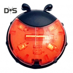 Laste tasakaaluliikuri kodaravalgusti veekindel lepatriinu kujuga maantee m&auml;gijalgratta ratta kaunistus lamp &Ouml;&ouml;s&otilde;idu LED ohutushoiatuslamp Jalgrattatarvikud punane