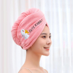 Magic Microfiber Shower Cap Tikandid K&auml;ter&auml;tik Vannim&uuml;tsid Kuivad Juuksem&uuml;tsid Kiiresti Kuivav Pehme daami Turbanipea jaoks Double layer Thickening roosa