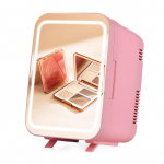 Aoresac Mini Fridge 4L mahutavusega kaasaskantav jahuti ja soojem nahahooldusk&uuml;lmik koos h&auml;mardatava LED-peegliga EU Plug