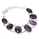 Sage Amethyst Gemstone Handmade 925 Sterling Silver Jewelry Necklace 18 l2u02