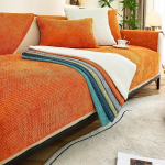 Puuvillane linane diivanikatted Universaalne punutud Paks flokeeritud libisemiskindel diivanipadi &Uuml;lekatted M&ouml;&ouml;bli tolmukatted Neli aastaaega 90x90cm 1pcs