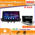 Androidi GPS-autoraadio Renault Megane 3 jaoks 2008&ndash;2014 Stereo-multimeediumivideopleier DSP CarPlay 2din 2Din DVD 4 core 1GB+32GB carplay