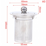 Korduvkasutatav roostevabast terasest tees&otilde;el v&otilde;rgusilma infusioonikorv lahtiste teelehtede infusioon 40*80*63mm