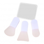 3 tk/komplekt n&auml;omaskipintsel Ergonoomiline disain l&uuml;hikese k&auml;epidemega kaasaskantav silikoonist jumestuskreem n&auml;ole muda savimaski pintsel, aplikaator reisimiseks 3pcs valge