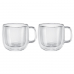ZWILLING Sorrento - Verres &agrave; Caf&eacute; Cappuccino avec Anse (2 t&uuml;kki / 450 ml) - Verre borosilikaat
