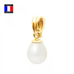 Compagnie G&eacute;n&eacute;rale des Perles &ndash; ehtsa kultiveeritud p&auml;rli ripats, pirn 10-11 mm &ndash; 18 karaadine valge kuld &ndash; naiste ehted