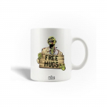 Mug Maniacase en C&eacute;ramique Blanc Walking Dead Zombie Free Hugs