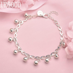 925 Sterling h&otilde;bedane p&auml;rlikett kellakett k&auml;ev&otilde;ru Mood pulmaehted 20CM