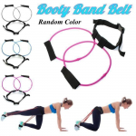 30lb Sangle de Musculation Elastiband Leg Trainer Yoga Booty Belt Bleu - Rose - Gris Al&eacute;atoire