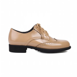 Naiste Oxfordi kingad Ristseotud paeltega &Uuml;mara ninaga Must Nude Vanaaegsed Brogue Derby kingad Naiste kevadised madalad kingad Chaussure Femme 6.5