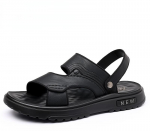 Moelooja Uus suvine nahast platvorm Slip-on Meeste sandaalid Mood Retro Pehme tallaga Meeste Sussid Vabaajas&otilde;idu Meeste jalan&otilde;ud 38
