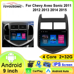 2 DIN Android auto raadio multimeediapleier Carplay Auto GPS-navigatsioon WIFI Chevrolet Aveo 2 Sonic T300 2011 2012 2013-2015 jaoks 4 core 1GB+32GB carplay
