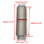 45 mm v&auml;lisl&auml;bim&otilde;&otilde;duga summuti v&auml;ljalasketoru painduv toru painduv toru v&auml;ljalaske&uuml;henduse summuti roostevaba teras