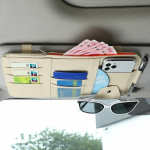 Auto p&auml;ikesesirmi korraldaja, mitme taskuga auto sisetarvikud must