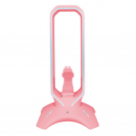 RGB-peakomplekti alus koos hiire Bungee juhtmehoidikuga k&otilde;rva kohal 2 USB-pordiga k&otilde;rvaklappide riiuliga m&auml;ngutarvikud must