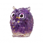 Looduslik kristallist &ouml;&ouml;kulli ornament K&auml;sit&ouml;&ouml;na valmistatud vaigust &ouml;&ouml;kulli kujuke kristallkruusatega kogutav v&auml;rviline &ouml;&ouml;kulli ornament kodukaunistuseks Reiki ravimiseks