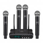 Juhtmevaba mikrofoni s&uuml;steemi vastuv&otilde;tja juhtmevaba k&auml;simikrofoniga V-sagedusala m&uuml;rasummutus koduseks kasutuseks US Plug must