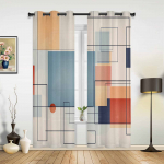 Abstraktne &otilde;limaal K&auml;sitsi maalitud Vintage Kardinad Magamistuppa Elutuppa Draperiidid K&ouml;&ouml;ki Lastetuppa Aknakardin Kodukujundus 135W x 230H(cm) x1