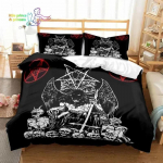 Paha Saatanlik Mantra Voodipesukomplekt &Uuml;hekohaline Kaksik T&auml;issuuruses Kuninganna Kuningsuuruses Voodikomplekt T&auml;iskasvanu Laps Magamistuba 3D Tr&uuml;kk EU Single 135x200cm