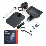 4,3-tolline digitaalmikroskoobikaamera HD kontrollkaamera 1080P 1X1000X kaasaskantavad m&uuml;ndimikroskoobid must