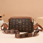 Disainer Kuulus Naiste V&auml;ike Ruudukujuline Kott K&otilde;rge Kvaliteediga Naiste Cross-Body Kott Nahk Vintage Lilleline Tr&uuml;kis Daamide K&auml;ekotid brown