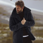 Uus talvine tuulekindel ka&scaron;miirjope soe jope meeste mantel XXXL must