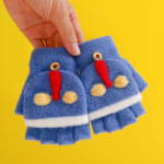 S&uuml;gis- ja talvine imitatsioon naarits Poole s&otilde;rmega templiga pl&uuml;&uuml;s paksendatud ultramani stiilis laste silmkoelised kuumakindlad &otilde;pilaskindad