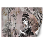 Tape Geisha ja bambused 100x70 h&otilde;be