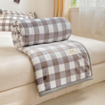 Eriti pehme flanellist tekk Paksendatud nap konditsioneeri tekk 180x200cm khaki