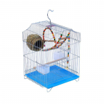 Galvaniseeritud metallist linnupuur t&auml;hnikutele, tiigritele ja pojengidele - Must F&ouml;&ouml;niks, suur ja eriti suur aretuspuur Electroplating Cage with Perch, Food Box, Base