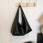 Disain suured PU-nahast hulkuri kaenlaaluste kotid Naiste talvine &otilde;lakott Uued trendid veinipunased k&auml;ekotid ja rahakotid 41x12x26cm must