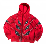 Gootiline Punk Silmamustriga Patchwork Hupparid Naistele Y2k Top Uus Retro L&otilde;tv Pikkade Varrukate Dressipluus Meestele ja Naistele Huppar Streetwear S punane