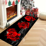 1 tk Rose Floor Print Mat Moodne k&ouml;&ouml;gi pol&uuml;estervaip libisemiskindel v&auml;rviline sisevaip, kodus vannitoas, magamistoas, elutoa sisekujunduses 40*60cm