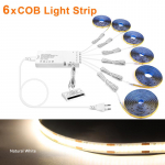 12V COB LED-ribavalgusti nutikas kaheukseline anduriga l&uuml;lituskapi valgustid teie toa jaoks Valgustus Dupont LED lint uks avatud valgus-ON 1m