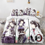 Demon Slayer Voodipesu Komplekt &Uuml;heinimese Twin T&auml;iskasvanu Queen King Suuruses Anime Kawaii Voodikomplekt T&auml;iskasvanu Laste Magamistuba Tekikoti Komplektid 3D 70x133cm 2pcs