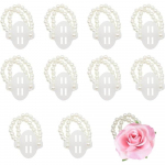 Komplekt 10 elastset p&auml;rl k&auml;ekorsaaži paela DIY lille k&auml;ekorsaažid k&auml;ev&otilde;rud aksessuaarid pulmadeks festivaliks rannapeoks koolil&otilde;pupeoks valge