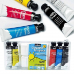 2 bo&icirc;tes de 5 tubes de peinture gouache + palette - 5 x 10 ml