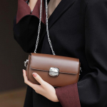 Moodne Naiste Kott V&auml;ike Ruudukujuline Kott Populaarne Ehtne Nahast Naiste Kott Crossbody Kott Naiste Ni&scaron;&scaron; Kett-&Otilde;lakott pruun/&scaron;okolaad