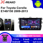 Carplay Android 13 Toyota Corolla E140 E150 2006 - 2013 jaoks Autoraadio Multimeedia Stereo GPS Ei 2din WIFI Autoradio 4 core 2GB+32GB carplay