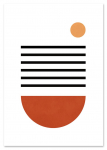 Plakat geometryczny boho styl 21x29,7 cm A4