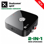 AptX-Adaptive/HD/LL Bluetooth 5.4 helisaatja vastuv&otilde;tja 3,5 mm AUX stereo RCA muusika juhtmevaba adapter koos mikrofoniga autoteleri arvuti jaoks QCC-T69-aptX