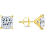 Jewels Prim 2,75 ct printsessl&otilde;ikelised k&otilde;rvar&otilde;ngad-naastud, t&auml;iskuld 14K kollane kuld, kruviga kinnitus, Martini 15MM kollane