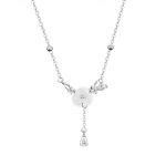 Elegantne lilleliste tutitega kaelakee naistele, kevadine v&auml;rske disain ja elegantne rangluukett