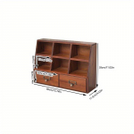 1 tk 6 sahtliga 2 sahtliga Vintage Multifunktsionaalne Puidust Kodu- ja Kontoritarvete Hoiukapp, Ehted & Kosmeetika & Kollektsion&auml;&auml;ride vitriinkarp. 1pc