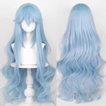 Professionaalne Rei parukas Anime EVA Cosplay S&uuml;nteetiline Pikk Laineline Sinine Kuumuskindel Juukseparukas Igap&auml;evaseks Peoks