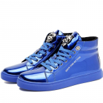 Kevadine klassikaline Briti stiil l&auml;ikivad meeste kingad vabaaja t&auml;navamoe sinised hip-hop k&otilde;rge s&auml;&auml;rega tossud meeste vabaaja s&auml;delevad kingad 43